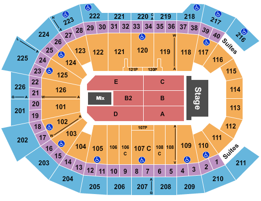 Giant Center Pentatonix Seating Chart